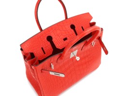 关于爱马仕红色鳄鱼皮钻石birkin的信息