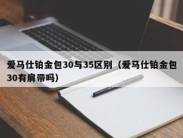 爱马仕铂金包30与35区别（爱马仕铂金包30有肩带吗）