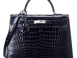 爱马仕kelly鳄鱼皮黑色(爱马仕黑色鳄鱼皮birkin)