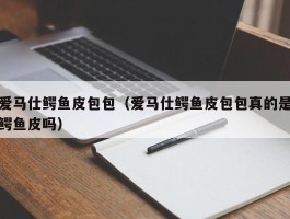 爱马仕鳄鱼皮包包（爱马仕鳄鱼皮包包真的是鳄鱼皮吗）