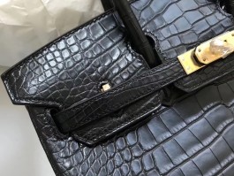 爱马仕鳄鱼皮铂金黑色(爱马仕lindy鳄鱼皮黑色)