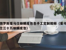 俄罗斯爱马仕蜥蜴皮包包手工定制视频（爱马仕三十万蜥蜴皮包）
