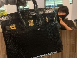 爱马仕鳄鱼皮黑色金扣(爱马仕lindy鳄鱼皮黑色)