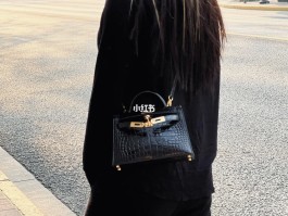爱马仕黑金鳄鱼皮小号(爱马仕鳄鱼皮25黑色金扣birkin)