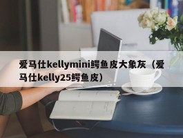 爱马仕kellymini鳄鱼皮大象灰（爱马仕kelly25鳄鱼皮）