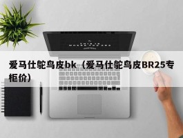 爱马仕鸵鸟皮bk（爱马仕鸵鸟皮BR25专柜价）