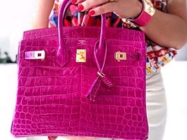 爱马仕粉色鳄鱼皮包图片大全(爱马仕红色鳄鱼皮birkin)