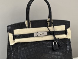 爱马仕黑色鳄鱼皮birkin(爱马仕黑色鳄鱼皮birkin25)